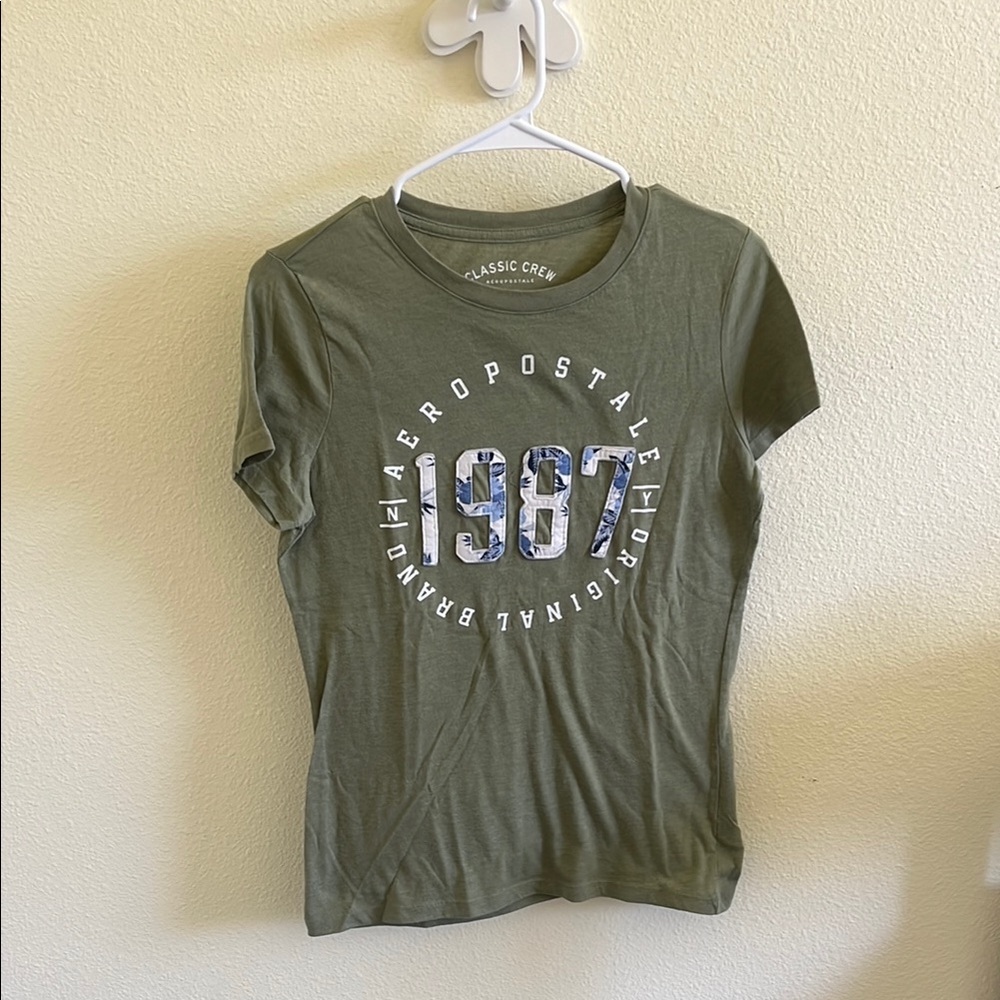 Aeropostale Army Green 1987 Tee